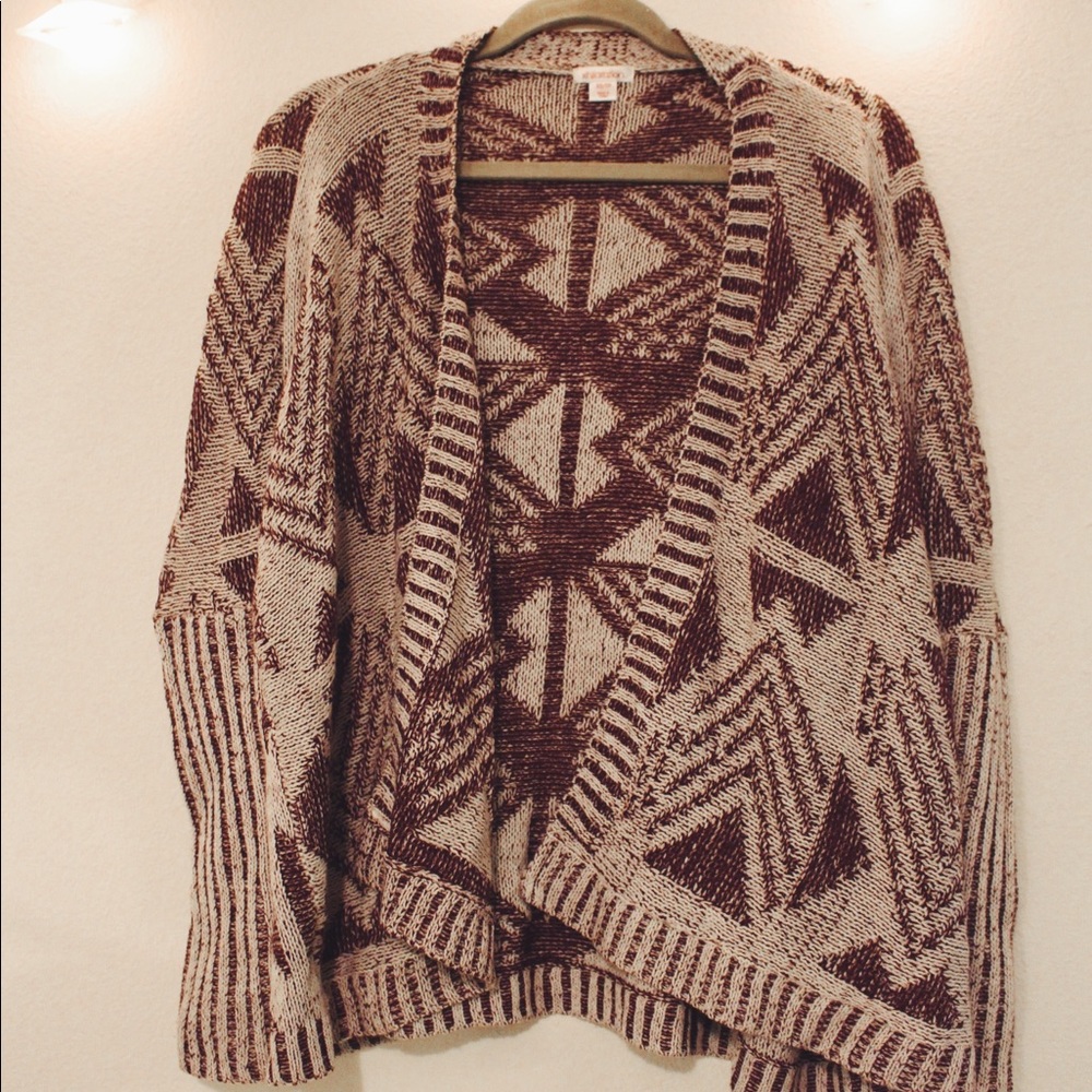 Dark purple and grey Cardigan